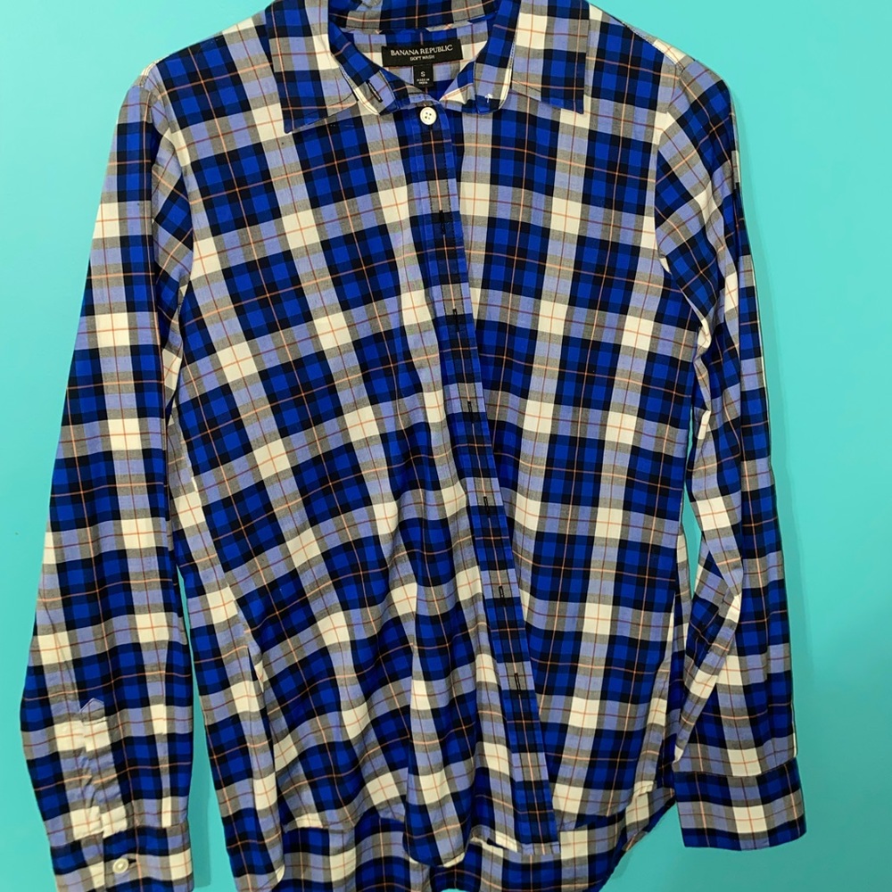 Plaid shirt blue